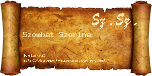 Szombat Szorina névjegykártya